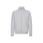 Sudadera FRUIT OF THE LOOM Premium con cremallera completa en algodón poliéster, bolsillos tipo canguro, lista para personalización de logo