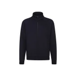 Sudadera FRUIT OF THE LOOM Premium con cremallera completa en algodón poliéster, bolsillos tipo canguro, lista para personalización de logo