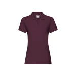 Polo femme avec col et boutons en coton, couture cintrée féminine, personnalisable avec logo