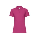 Polo femme avec col et boutons en coton, couture cintrée féminine, personnalisable avec logo