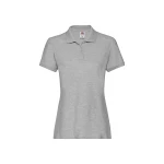 Polo femme avec col et boutons en coton, couture cintrée féminine, personnalisable avec logo