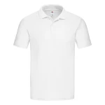 Polo homme FRUIT OF THE LOOM Original en coton piqué avec col et boutons, disponible à personnaliser avec logo