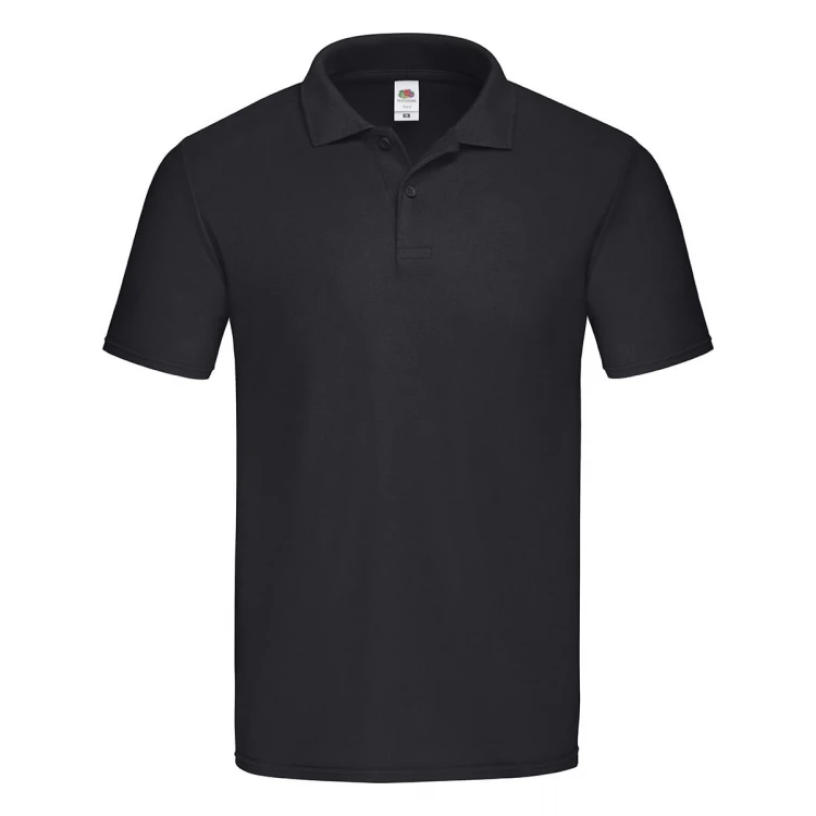 Polo homme FRUIT OF THE LOOM Original en coton piqué avec col et boutons, disponible à personnaliser avec logo