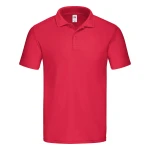 Polo homme FRUIT OF THE LOOM Original en coton piqué avec col et boutons, disponible à personnaliser avec logo
