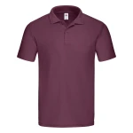 Polo homme FRUIT OF THE LOOM Original en coton piqué avec col et boutons, disponible à personnaliser avec logo