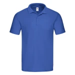 Polo homme FRUIT OF THE LOOM Original en coton piqué avec col et boutons, disponible à personnaliser avec logo