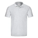 Polo homme FRUIT OF THE LOOM Original en coton piqué avec col et boutons, disponible à personnaliser avec logo