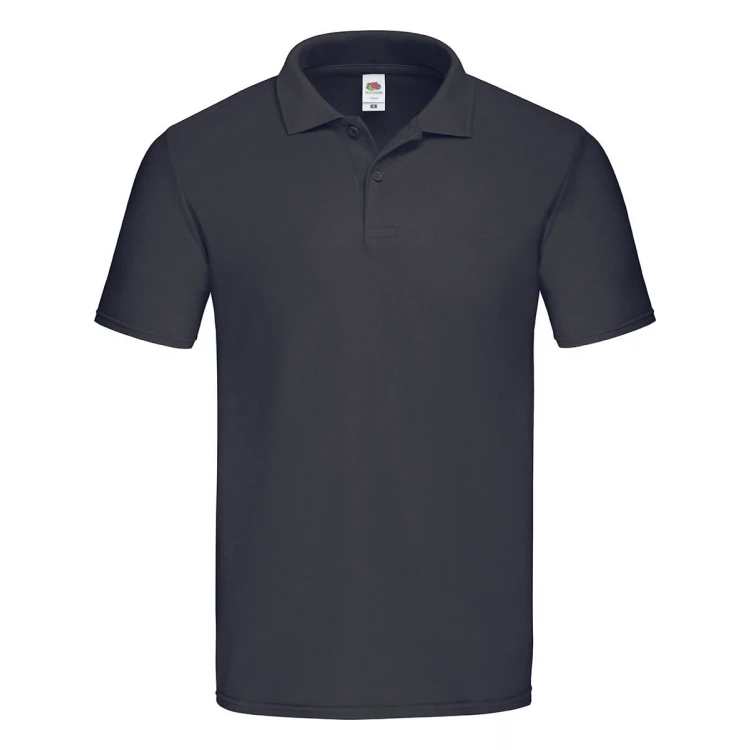 Polo homme FRUIT OF THE LOOM Original en coton piqué avec col et boutons, disponible à personnaliser avec logo