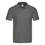 Polo homme FRUIT OF THE LOOM Original en coton piqué avec col et boutons, disponible à personnaliser avec logo