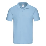 Polo homme FRUIT OF THE LOOM Original en coton piqué avec col et boutons, disponible à personnaliser avec logo