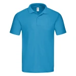 Polo homme FRUIT OF THE LOOM Original en coton piqué avec col et boutons, disponible à personnaliser avec logo
