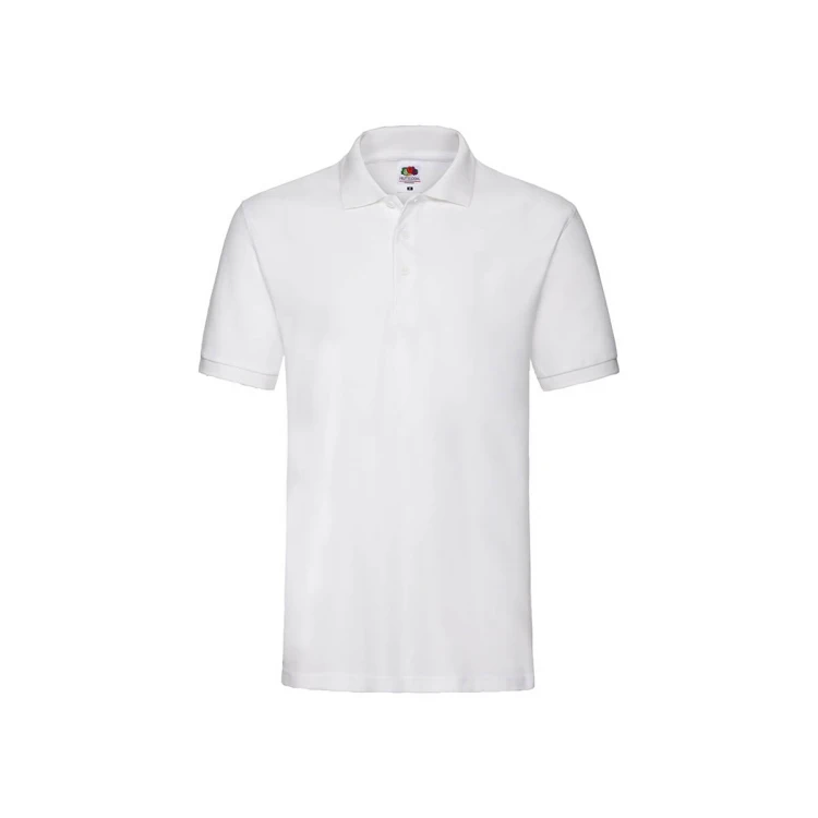 Polo de manga larga FRUIT OF THE LOOM mod. Premium con tres botones en tono y aberturas laterales