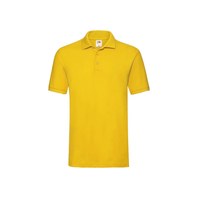 Polo de manga larga FRUIT OF THE LOOM mod. Premium con tres botones en tono y aberturas laterales