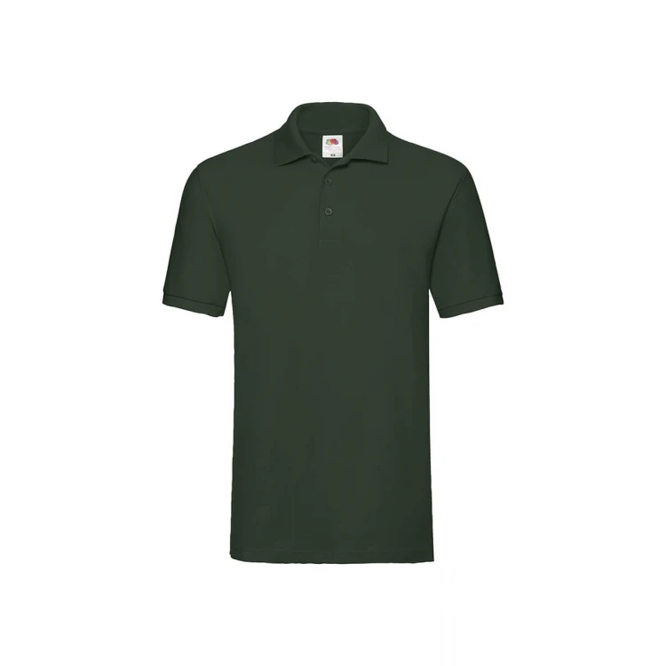 Polo de manga larga FRUIT OF THE LOOM mod. Premium con tres botones en tono y aberturas laterales