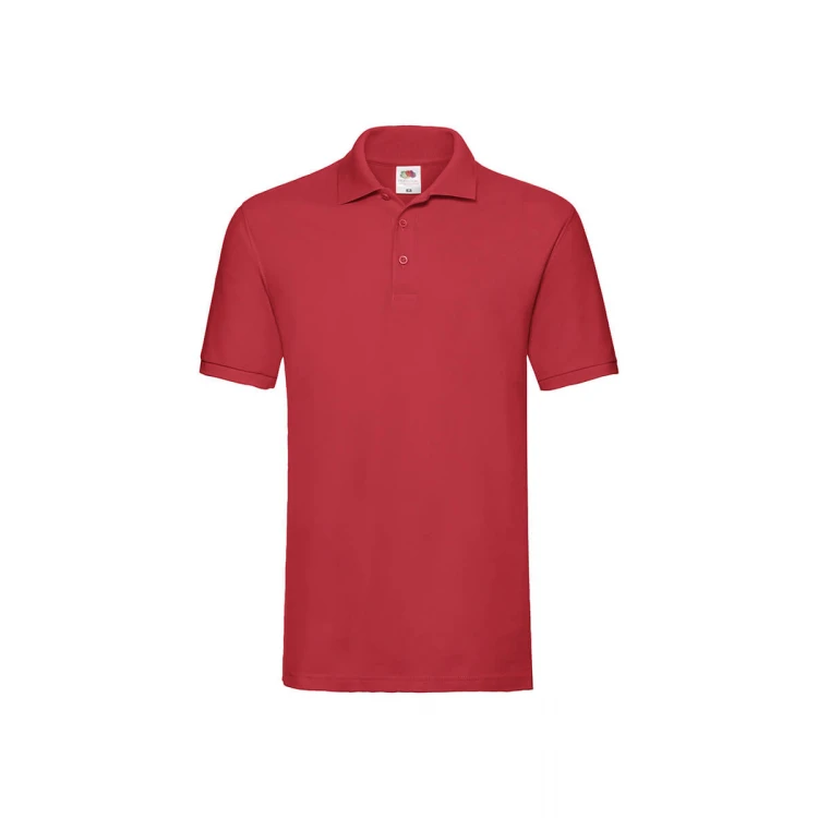 Polo de manga larga FRUIT OF THE LOOM mod. Premium con tres botones en tono y aberturas laterales