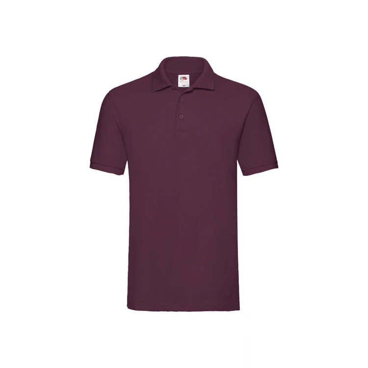Polo de manga larga FRUIT OF THE LOOM mod. Premium con tres botones en tono y aberturas laterales