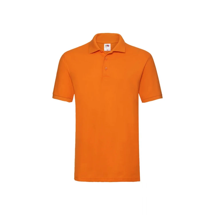 Polo de manga larga FRUIT OF THE LOOM mod. Premium con tres botones en tono y aberturas laterales