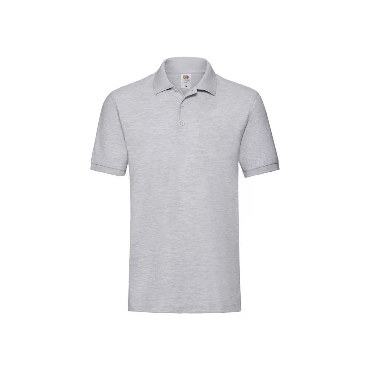 Polo de manga larga FRUIT OF THE LOOM mod. Premium con tres botones en tono y aberturas laterales