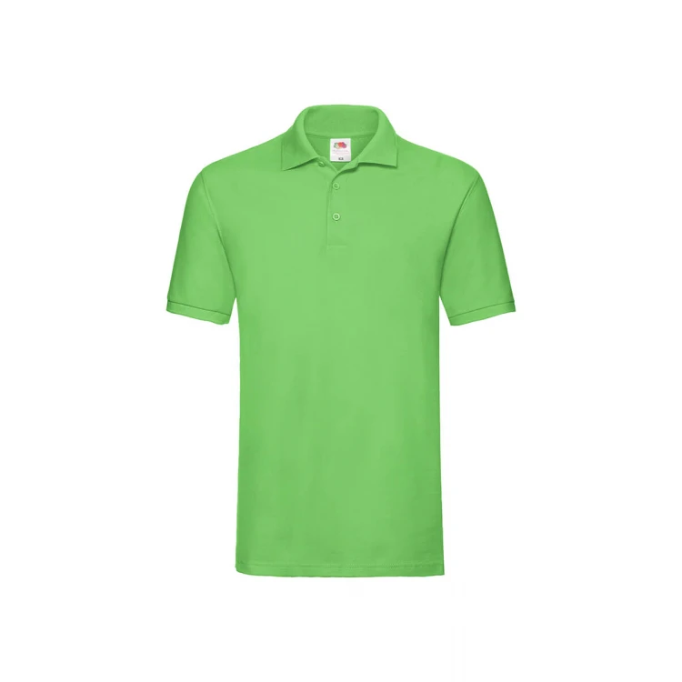 Polo de manga larga FRUIT OF THE LOOM mod. Premium con tres botones en tono y aberturas laterales