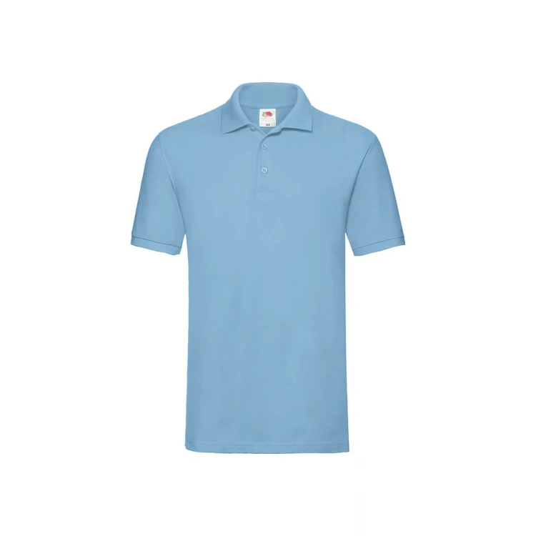 Polo de manga larga FRUIT OF THE LOOM mod. Premium con tres botones en tono y aberturas laterales