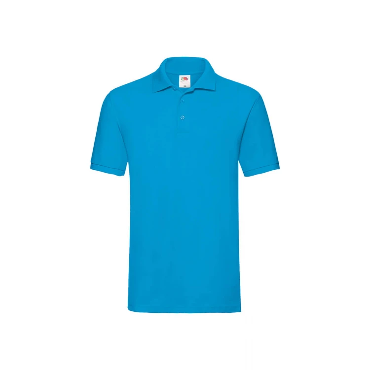 Polo de manga larga FRUIT OF THE LOOM mod. Premium con tres botones en tono y aberturas laterales