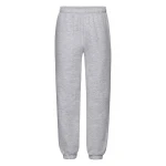 Pantalone bambino in felpa grigia FRUIT OF THE LOOM Premium con elastico, da personalizzare con logo