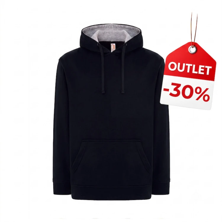 JHK Ocean contrast hoodie with pouch pocket and contrasting details, to personalise with company logo