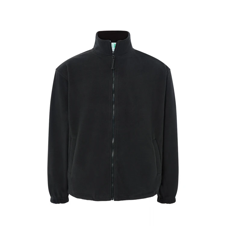 Pile uomo JHK con zip intera in poliestere riciclato, da personalizzare con logo