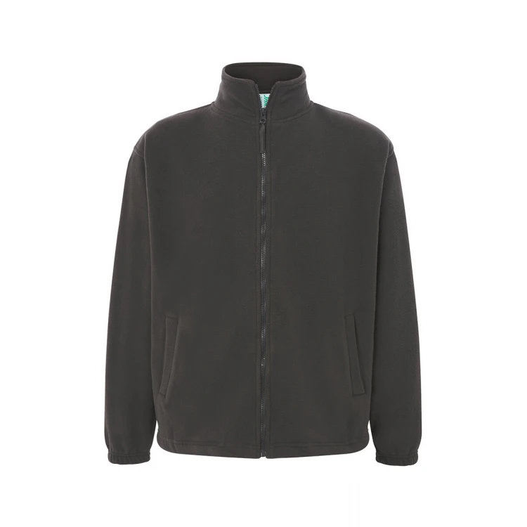 Pile uomo JHK con zip intera in poliestere riciclato, da personalizzare con logo