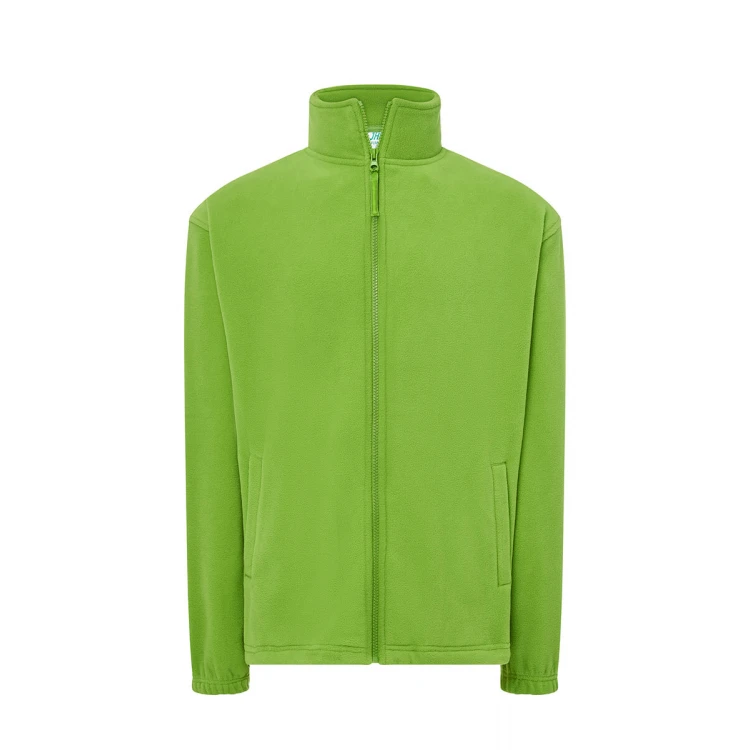 Pile uomo JHK con zip intera in poliestere riciclato, da personalizzare con logo