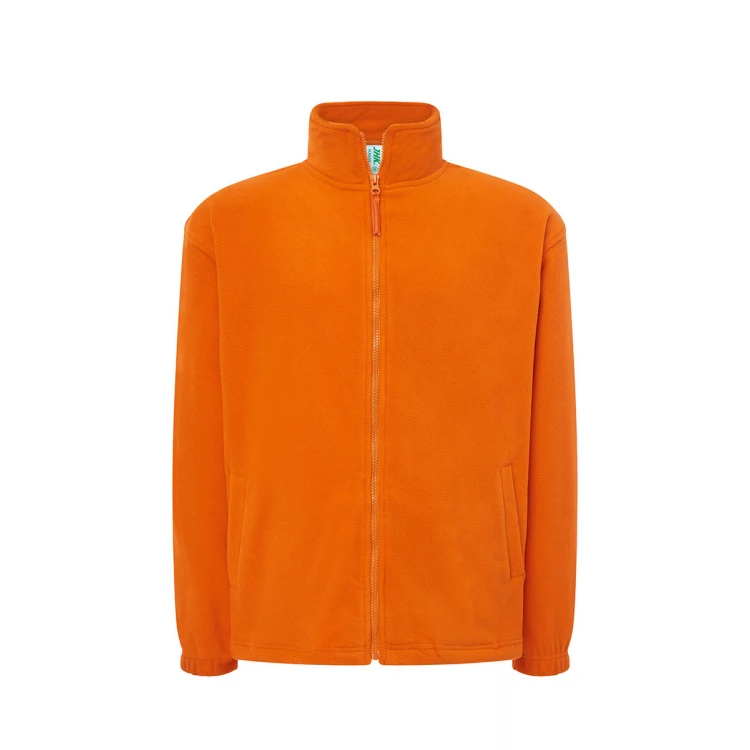 Pile uomo JHK con zip intera in poliestere riciclato, da personalizzare con logo
