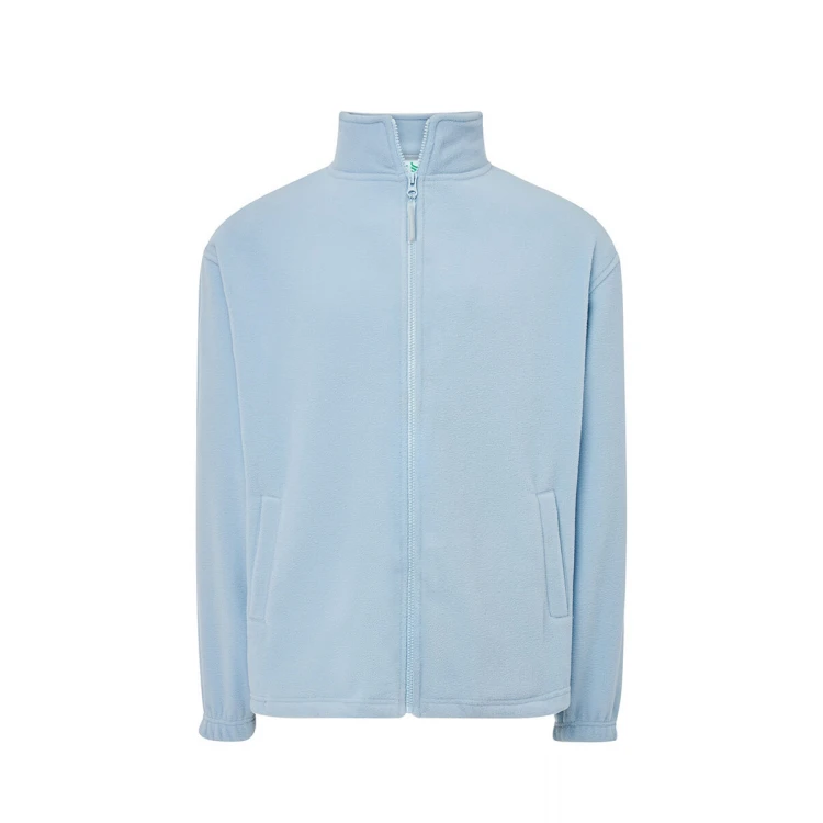 Pile uomo JHK con zip intera in poliestere riciclato, da personalizzare con logo