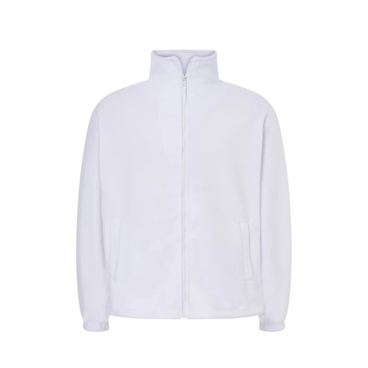 Pile uomo JHK con zip intera in poliestere riciclato, da personalizzare con logo