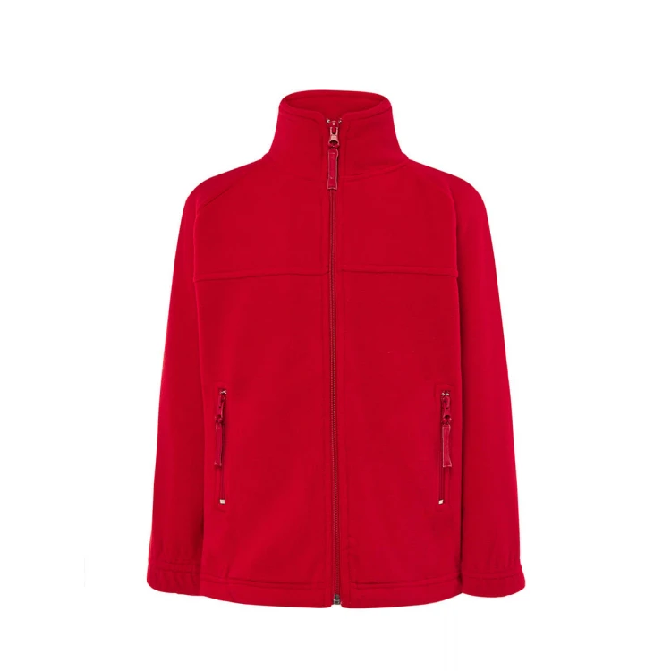 Polaire enfant JHK avec fermeture zippée intégrale en polyester recyclé, disponible à personnaliser pour l'école