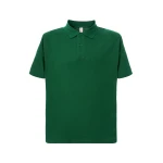 Polo con cuello y mangas cortas en algodón piqué, vista frontal, para personalizar con logo