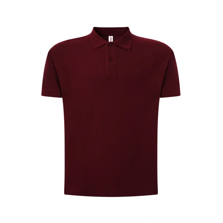 Polo con cuello y mangas cortas en algodón piqué, vista frontal, para personalizar con logo