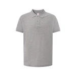 Polo con cuello y mangas cortas en algodón piqué, vista frontal, para personalizar con logo
