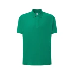 Polo con cuello y mangas cortas en algodón piqué, vista frontal, para personalizar con logo