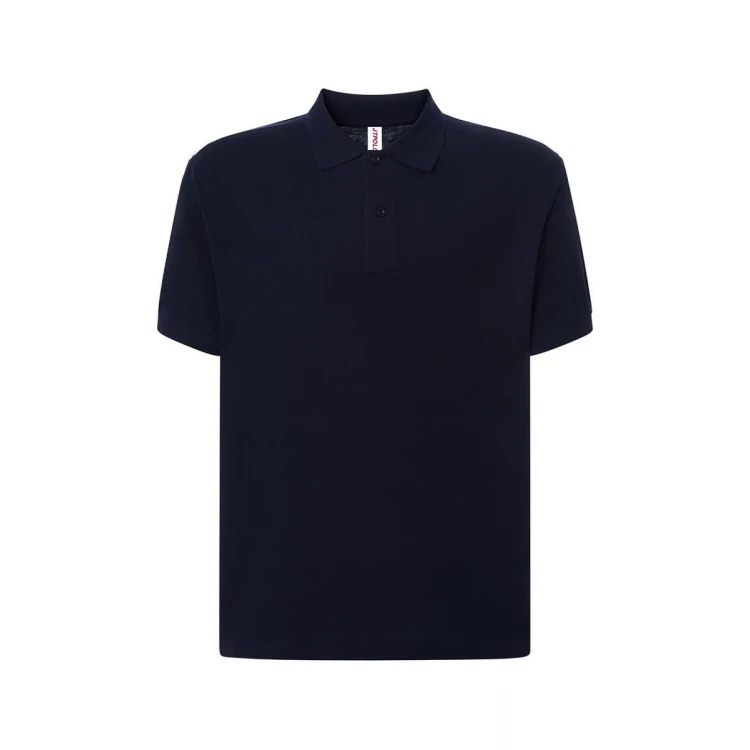 Polo con cuello y mangas cortas en algodón piqué, vista frontal, para personalizar con logo