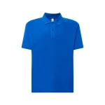 Polo con cuello y mangas cortas en algodón piqué, vista frontal, para personalizar con logo
