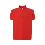 Polo con cuello y mangas cortas en algodón piqué, vista frontal, para personalizar con logo