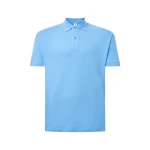 Polo con cuello y mangas cortas en algodón piqué, vista frontal, para personalizar con logo