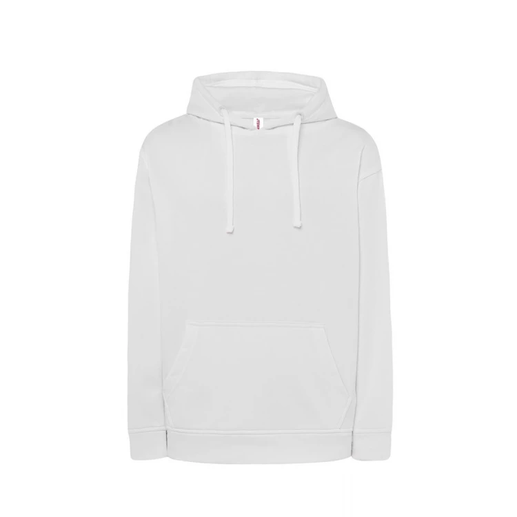 Sudadera con capucha JHK mod. JT en algodón y poliéster reciclado, con bolsillo tipo canguro, para personalizar con logo