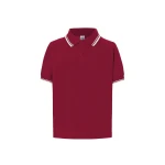 Polo piqué infantil JHK Regular Contrast con cuello a contraste, 100% algodón, para personalizar con logo