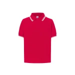 Polo piqué infantil JHK Regular Contrast con cuello a contraste, 100% algodón, para personalizar con logo