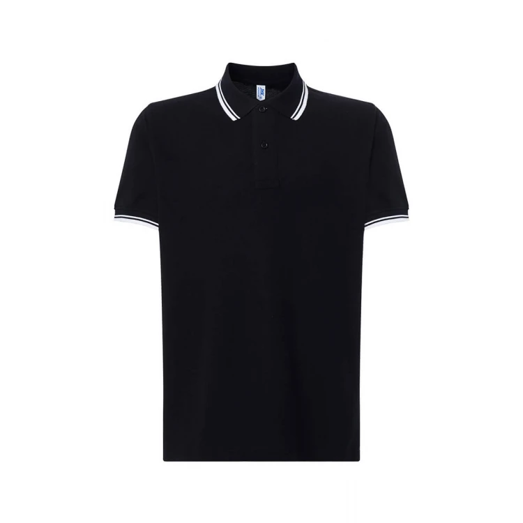 Polo JHK Regular Contrast de algodón piqué 210 g/m² con cuello a contraste y botones, para personalizar con logo