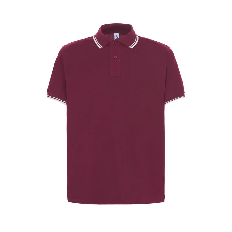 Polo JHK Regular Contrast de algodón piqué 210 g/m² con cuello a contraste y botones, para personalizar con logo