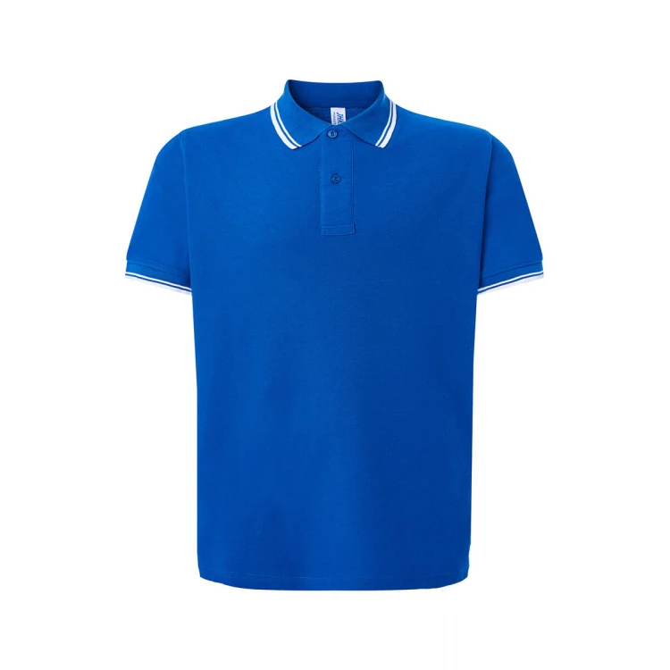 Polo JHK Regular Contrast de algodón piqué 210 g/m² con cuello a contraste y botones, para personalizar con logo