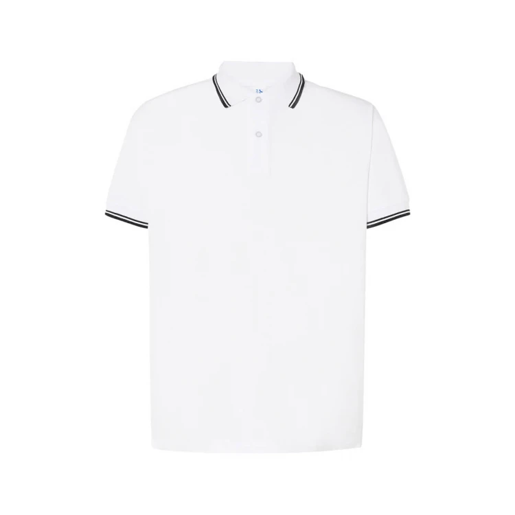 Polo JHK Regular Contrast de algodón piqué 210 g/m² con cuello a contraste y botones, para personalizar con logo