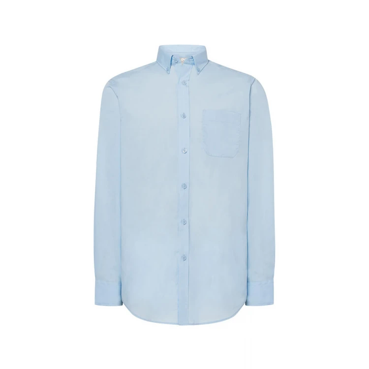 Camicia uomo manica lunga JHK Popeline LS con taschino, disponibile in vari colori da personalizzare con logo serigrafia, ricamo o stampa digitale